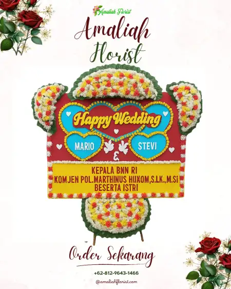 Papan Bunga Pernikahan Putren